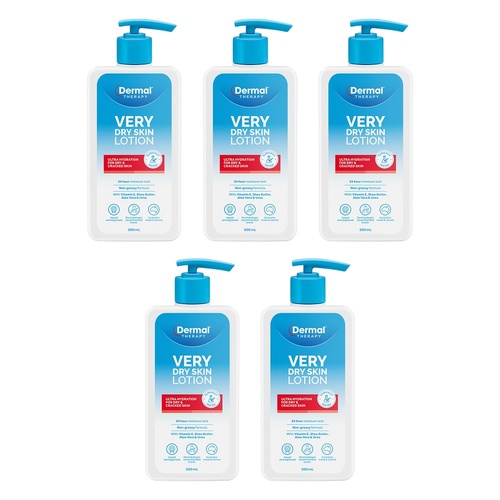 Dermal Therapy Very Dry Skin Lotion 500mL Pack of 5