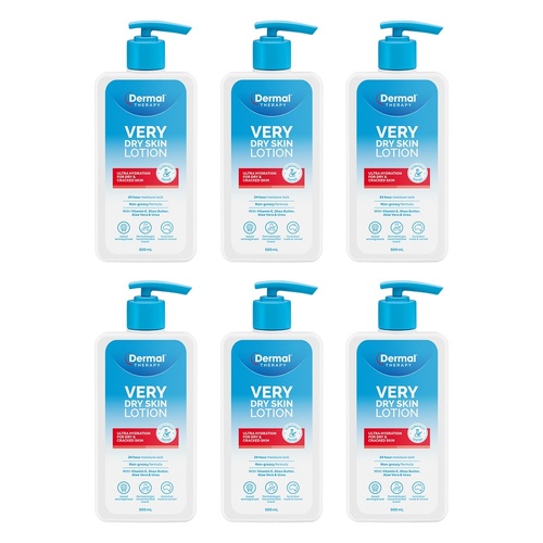 Dermal Therapy Very Dry Skin Lotion 500mL Pack of 6