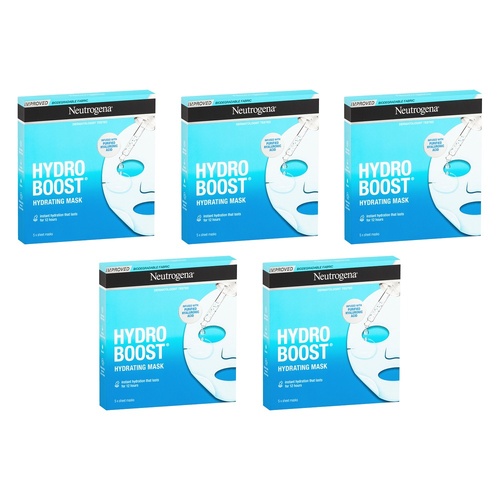 Neutrogena® Hydro Boost Hyaluronic Acid Hydrating Face Sheet Mask 5 Bundle of 5