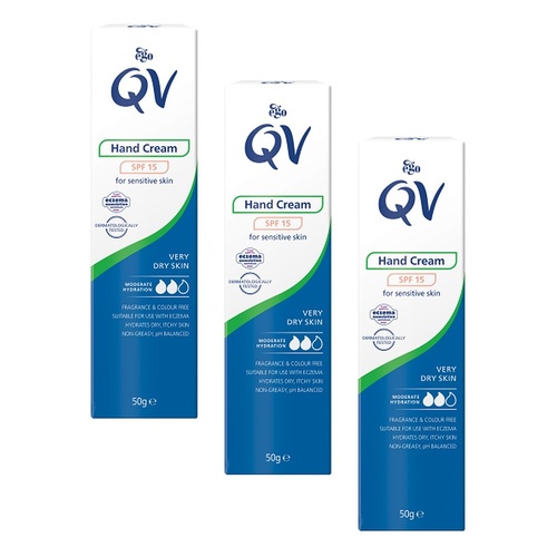 Ego QV Hand Cream SPF15 50g Pack of 3