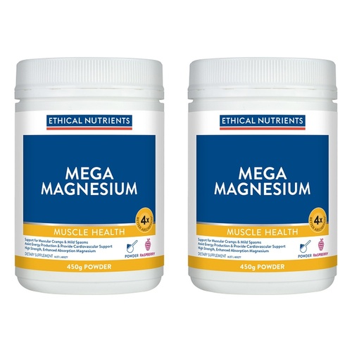 Ethical Nutrients Mega Magnesium Raspberry 450g Pack of 2