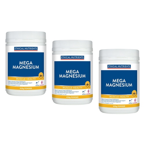 Ethical Nutrients Mega Magnesium Raspberry 450g Pack of 3