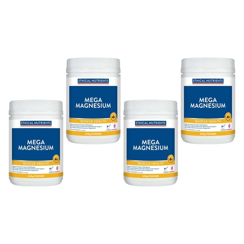 Ethical Nutrients Mega Magnesium Raspberry 450g Pack of 4