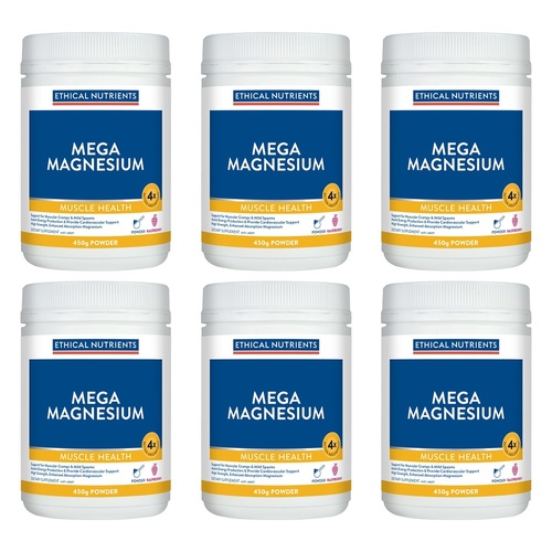Ethical Nutrients Mega Magnesium Raspberry 450g Pack of 6
