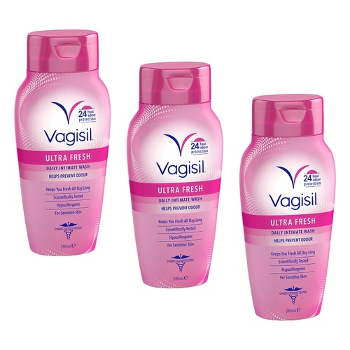 Vagisil Ultra Fresh Intimate Wash 240mL Pack of 3