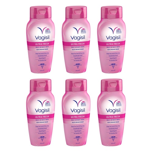 Vagisil Ultra Fresh Intimate Wash 240mL Pack of 6