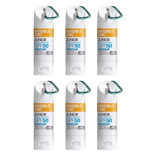 Invisible Zinc Junior Mineral Sunscreen SPF50 60g Pack of 6