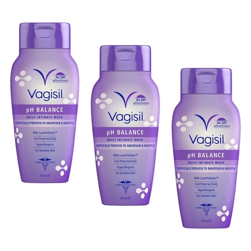 Vagisil pH Balance Intimate Wash 240mL Pack of 3