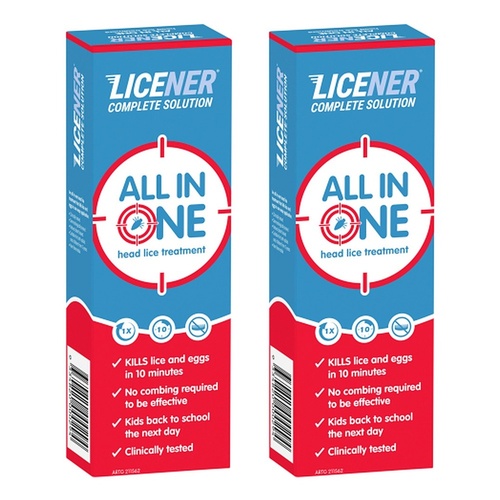 Licener All In One Head Lice Treatment 100mL Pack of 2