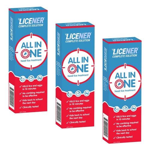 Licener All In One Head Lice Treatment 100mL Pack of 3