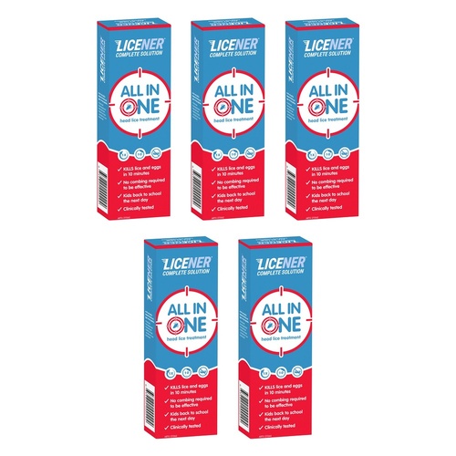 Licener All In One Head Lice Treatment 100mL Pack of 5