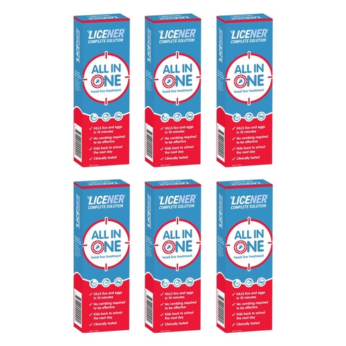 Licener All In One Head Lice Treatment 100mL Pack of 6