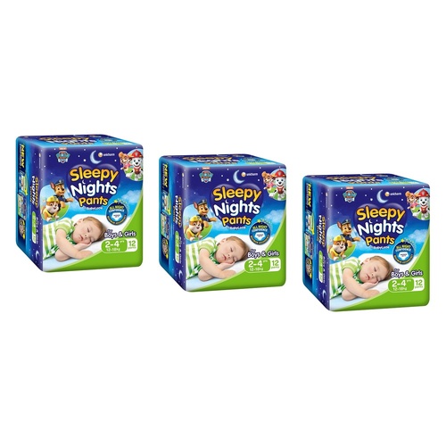 Baby Love SleepyNights Overnight Pants 2-4 Years (12-18kg) Bluey 12 Bundle of 3