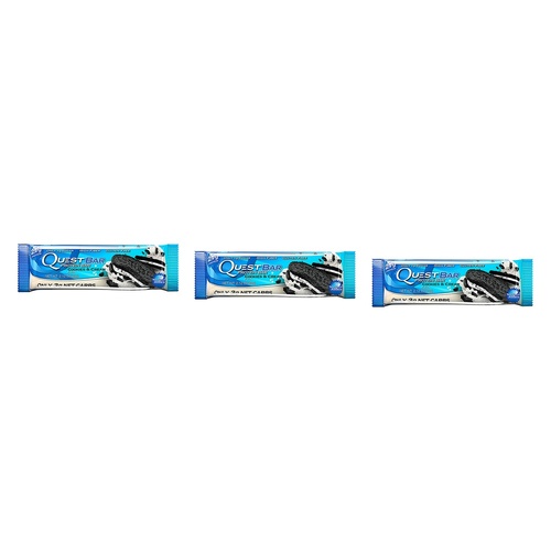 Quest Cookies & Cream Protein Bar 60g x 12 Bundle of 3