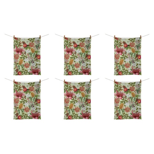 La La Land Tea Towel Botanical Beauty 44 x 64cm Pack of 6
