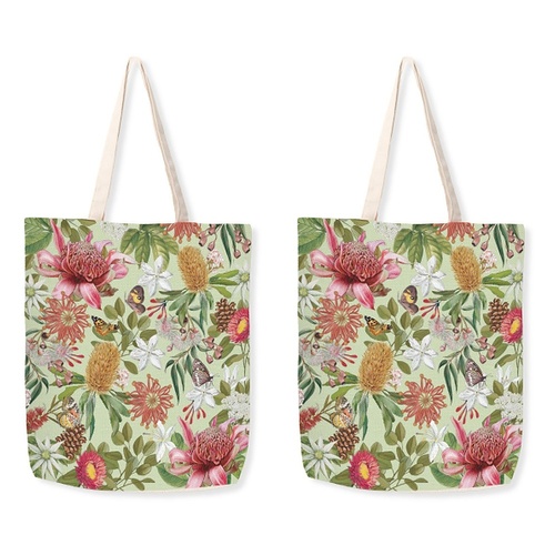 LA LA LAND Shopping Tote Botanical Beauty 45 x 45 x 0.5cm Pack of 2