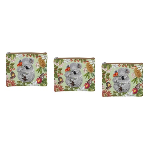 LA LA LAND Coin Purse Botanical Beauty 14 x 14cm Pack of 3