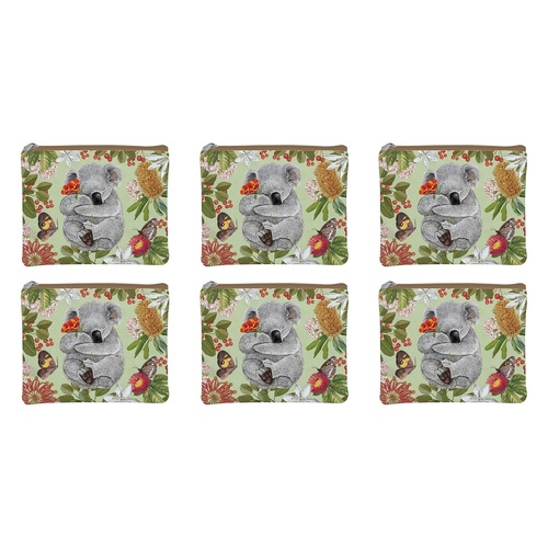 LA LA LAND Coin Purse Botanical Beauty 14 x 14cm Pack of 6