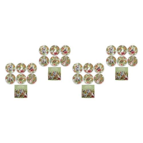 LA LA LAND Coaster Set Botanical Beauty 6 Piece Set Pack of 4