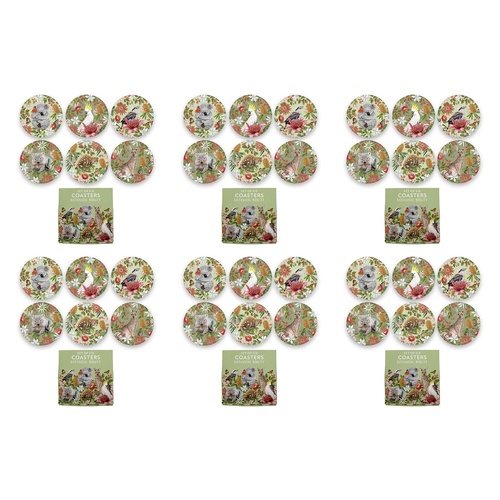 LA LA LAND Coaster Set Botanical Beauty 6 Piece Set Pack of 6