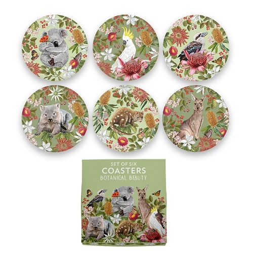 LA LA LAND Coaster Set Botanical Beauty 6 Piece Set