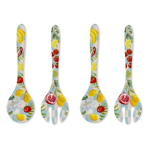 LA LA LAND Salad Servers Coastal Breeze 2 Piece Set Pack of 2