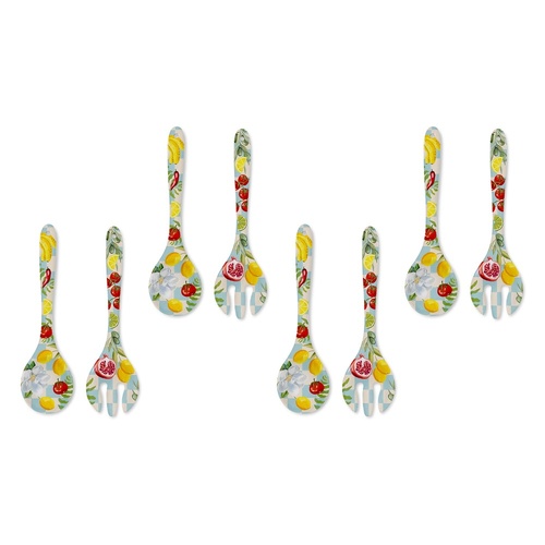 LA LA LAND Salad Servers Coastal Breeze 2 Piece Set Pack of 4