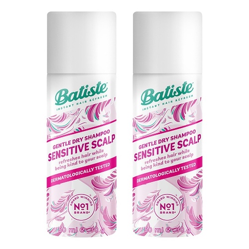 Batiste Dry Shampoo Sensitive Scalp Lightly Fragranced 50mL Pack of 2