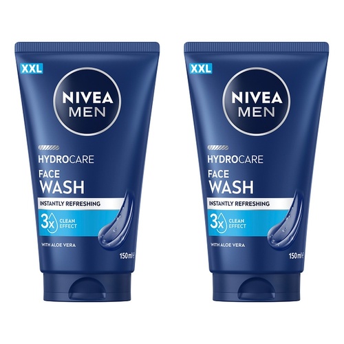 NIVEA Men Hydrocare XXL Face Wash 150mL Pack of 2