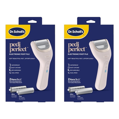 Scholl Pedi Perfect Electronic Foot File Pack of 2