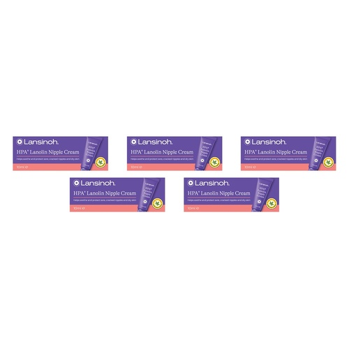 Lansinoh HPA Lanolin Nipple Cream 10g Pack of 5