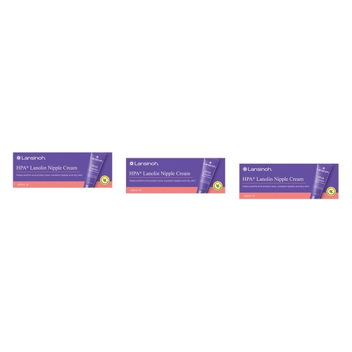Lansinoh HPA Lanolin Nipple Cream 40mL Pack of 3