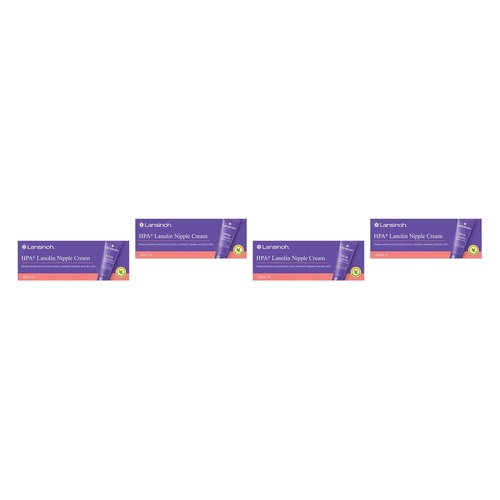 Lansinoh HPA Lanolin Nipple Cream 40mL Pack of 4