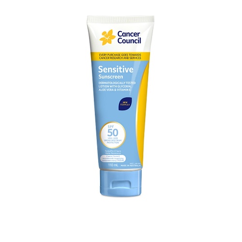 Cancer Council Sensitive Sunscreen SPF 50+ 110mL