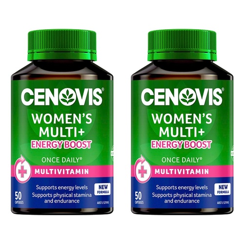 Cenovis Women's Multi + Energy Boost 50 Capsules Pack of 2