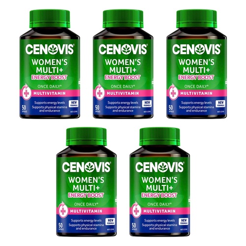 Cenovis Women's Multi + Energy Boost 50 Capsules Pack of 5