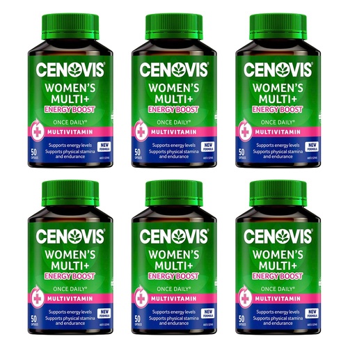 Cenovis Women's Multi + Energy Boost 50 Capsules Pack of 6
