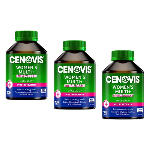 Cenovis Women's Multi + Energy Boost 100 Capsules Pack of 3