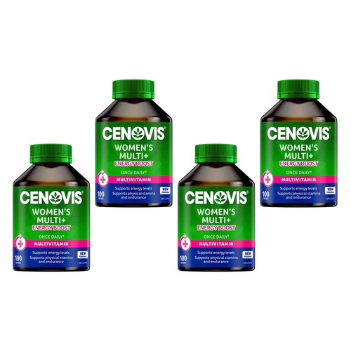 Cenovis Women's Multi + Energy Boost 100 Capsules Pack of 4