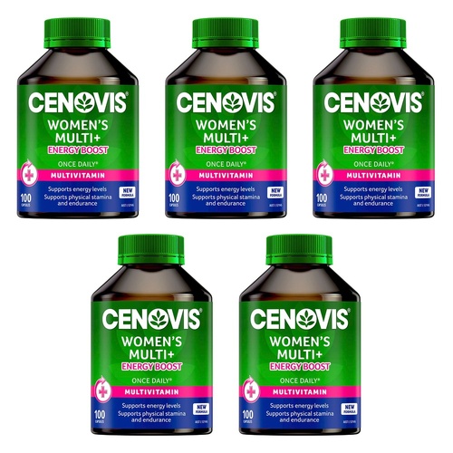 Cenovis Women's Multi + Energy Boost 100 Capsules Pack of 5