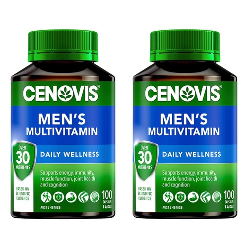Cenovis Men's Multivitamin Daily Wellness 100 Capsules Pack of 2
