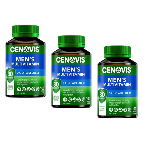 Cenovis Men's Multivitamin Daily Wellness 100 Capsules Pack of 3