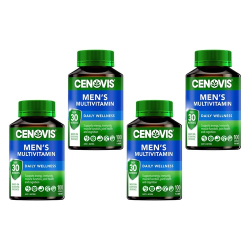 Cenovis Men's Multivitamin Daily Wellness 100 Capsules Pack of 4