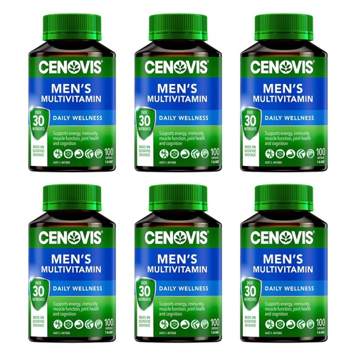 Cenovis Men's Multivitamin Daily Wellness 100 Capsules Pack of 6
