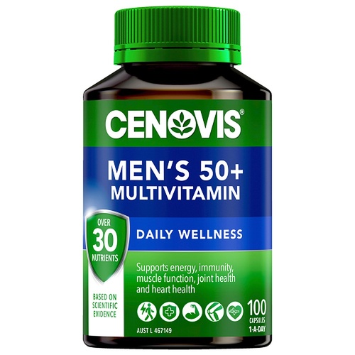 Cenovis Men's 50+ Multivitamin Daily Wellness 100 Capsules