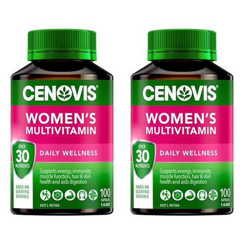 Cenovis Women's Multivitamin Daily Wellness 100 Capsules Pack of 2