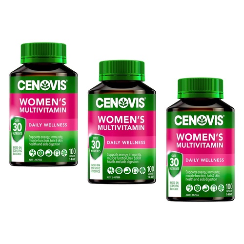 Cenovis Women's Multivitamin Daily Wellness 100 Capsules Pack of 3