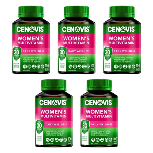 Cenovis Women's Multivitamin Daily Wellness 100 Capsules Pack of 5