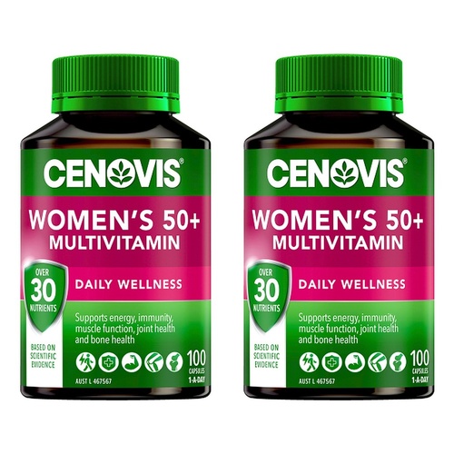 Cenovis Women's 50+ Multivitamin Daily Wellness 100 Capsules Pack of 2
