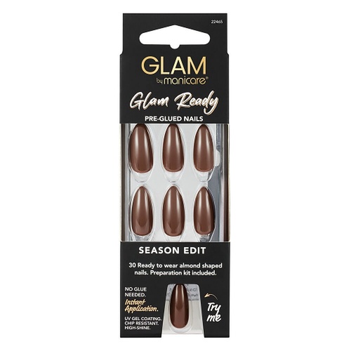 Glam by Manicare Glam Ready Pre-Glued Nails Season Edit 30 Pack x 6